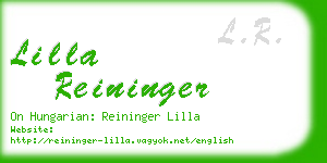 lilla reininger business card